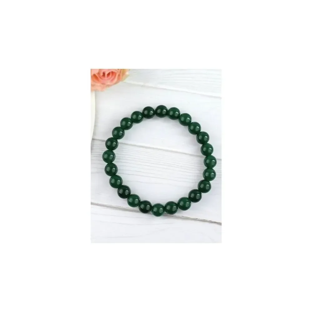 Stretch Bracelet Natural Green Zoisite 6mm Beads Symbolizing Vitality Prosperity